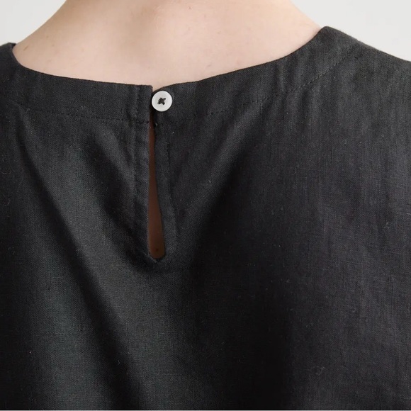 Quince Black 100% European Linen Tank - Picture 3 of 8